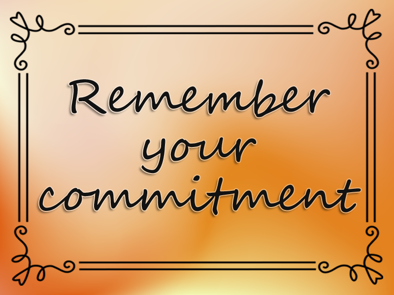 marriage advice: Remember Your Commitment